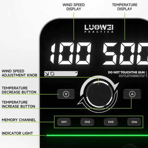 Stazione di dissaldatura e ritocco BGA Luowei HG-01 con pistola ad aria calda digitale intelligente 800 W (Spina USA)