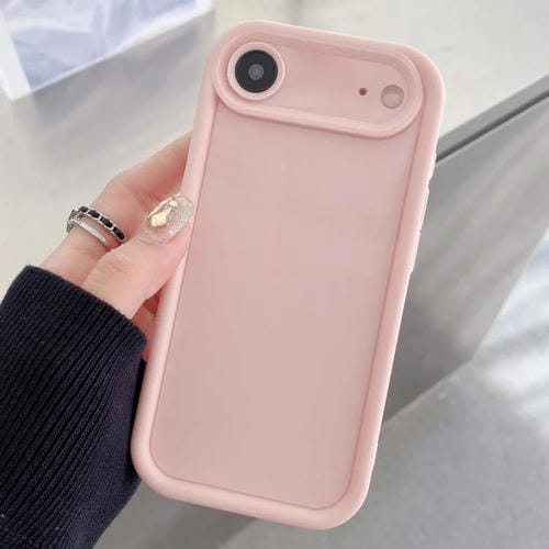Funda de TPU con marco esmerilado y orificio preciso para iPhone 17 Air (rosa claro)