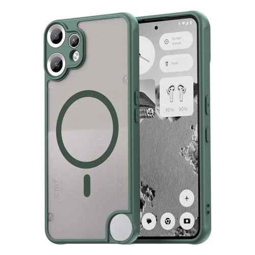 Funda para teléfono CMF Phone 2 Pro Fan Dun Series TPU híbrido PC esmerilado Magsafe (verde)