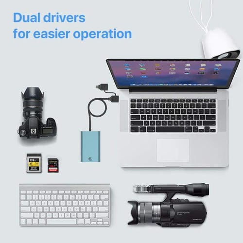 Lector de Tarjetas Tipo C USB a Cfexpress Tipo B (Verde)