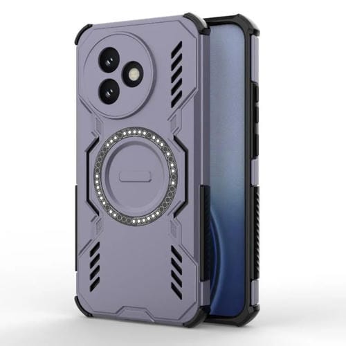 Funda a prueba de golpes con anillo magnético MagSafe y mariposa para Redmi K80 Ultra 5G (morado)