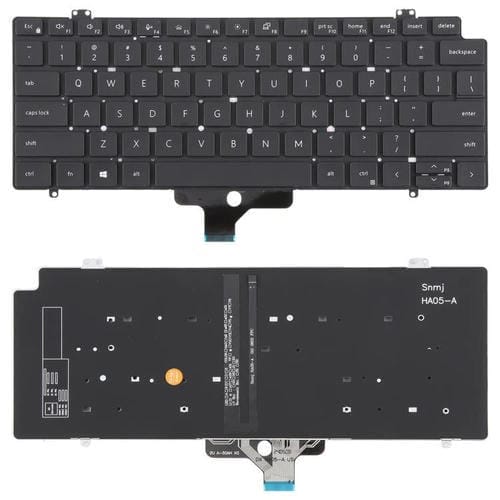Teclado Retroiluminado Dell Latitude 7410 2 em 1 Versão EUA P131G P119G (Preto)