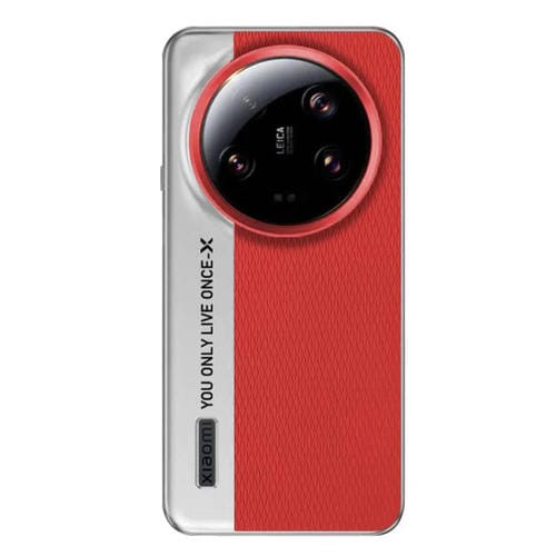 Funda de cuero con textura de diamante para Xiaomi 13 Ultra Camera Design PC (Roja)