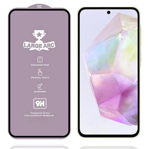 Película de vidrio templado de arco grande de aluminio de 0,4 mm de alto para Samsung Galaxy A35 5G