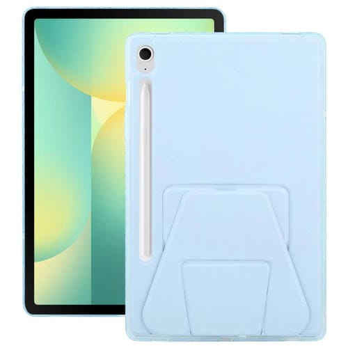 Funda plegable con soporte magnético para Samsung Galaxy Tab S10 FE/S9, de piel acrílica (azul cielo)