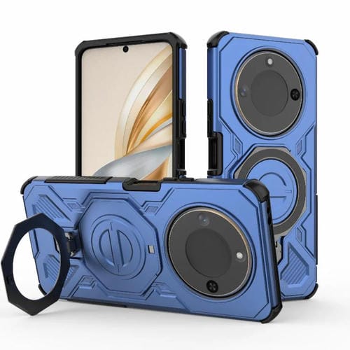 Funda magnética de TPU y PC MagSafe de color sólido para Honor X60 5G J-20 (azul)