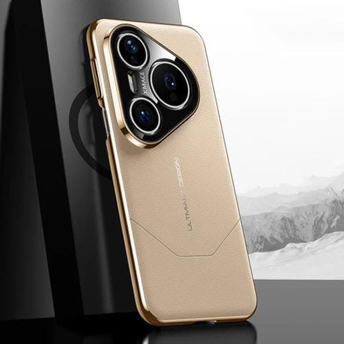 Funda premium con diseño de imitación galvanizada para Huawei Pura 80 Pro / 80 Pro+ 5G (dorada)