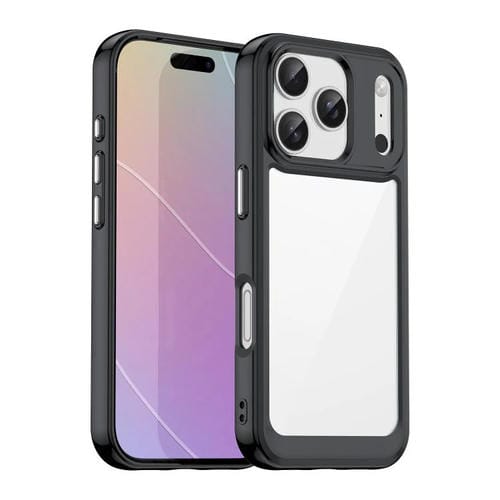 Funda de acrílico y TPU para iPhone 17 Pro (colorida) (negra)