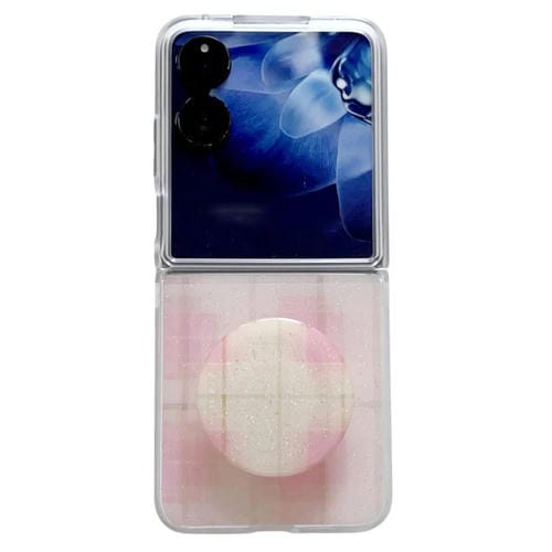 Funda para Xiaomi Mix Flip con purpurina y diseño de puntos, con soporte (rosa)