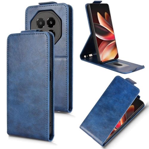 Funda magnética de cuero con tapa vertical y hebilla para Meizu Note 16 (azul)