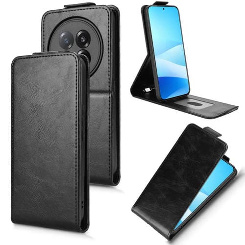 Funda magnética de cuero con tapa vertical y hebilla para Meizu Note 16 Pro (negra)