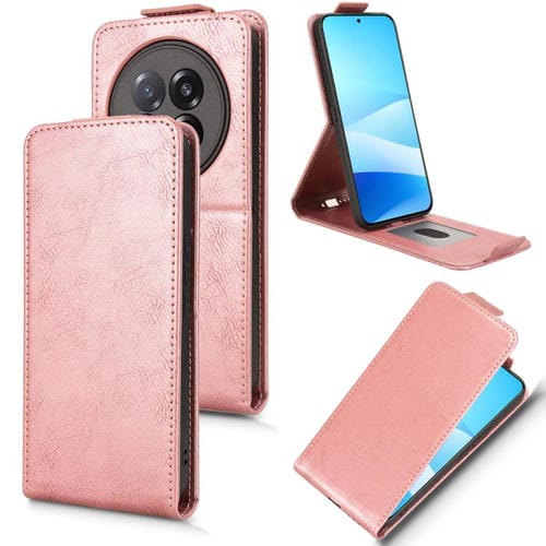 Funda magnética de cuero con tapa vertical y hebilla para Meizu Note 16 Pro (oro rosa)