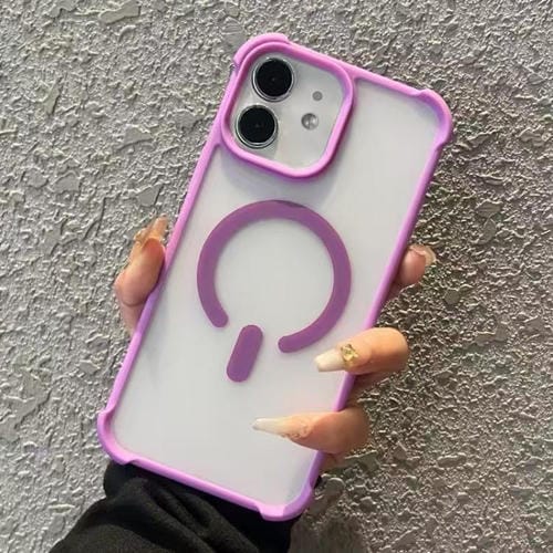 Funda MagSafe semitransparente con tacto esmerilado para iPhone 11 (morado)