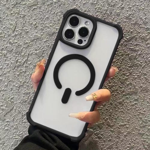 Funda MagSafe semitransparente con acabado mate para iPhone 13 Pro Max (negra)