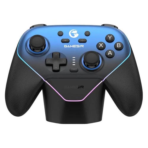 GameSir Super Nova T4 Nova Pro - Mando inalámbrico trimodo para PC, Steam, Switch, iOS y Android (azul)