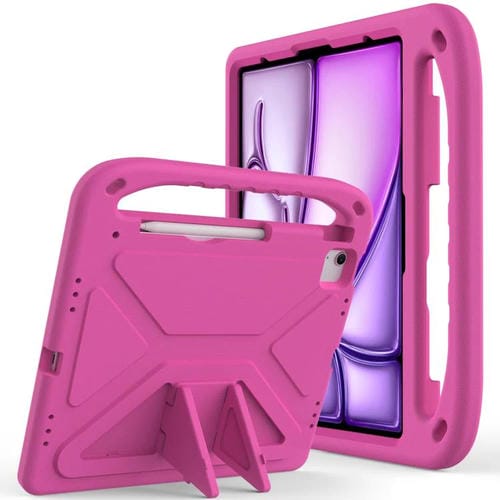 Funda de EVA a prueba de golpes con asa y soporte para iPad Air 13 (2024/2025) (rosa)