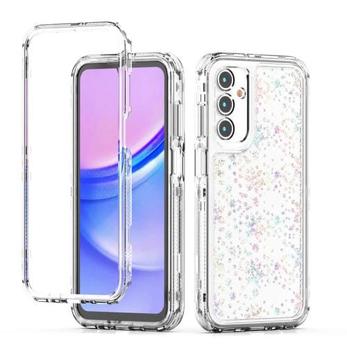 Funda de acrílico transparente con efecto láser para Samsung Galaxy A25 5G (copo de nieve)