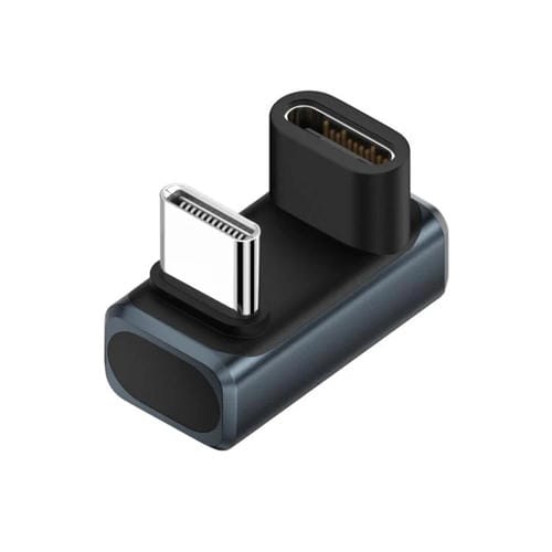 Adaptador tipo C de 240 W y 80 Gbps con todas las funciones, modelo: macho a hembra en forma de U (azul)