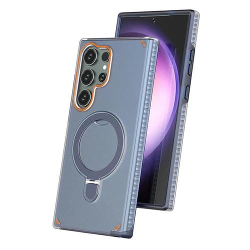 Funda para Samsung Galaxy S25 Ultra 5G, colorida, 2 en 1, con soporte de anillo MagSafe (azul rey)