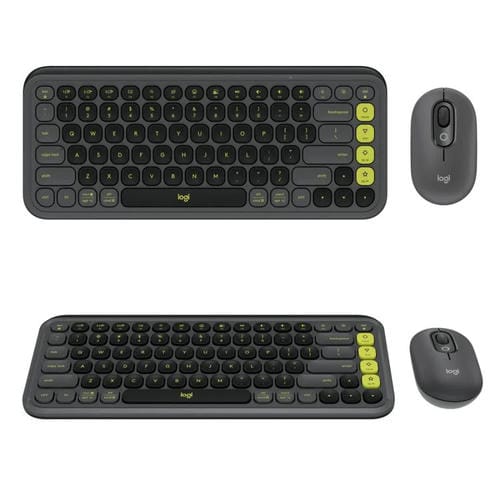 Conjunto teclado y ratón inalámbricos Logitech POP ICON Combo Bluetooth (Negro)