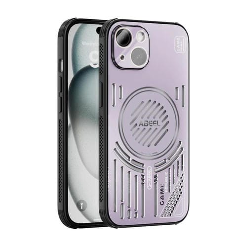 Funda ABEEL Ice Fox Series con disipador de calor magnético para iPhone 13 (rosa y morado)