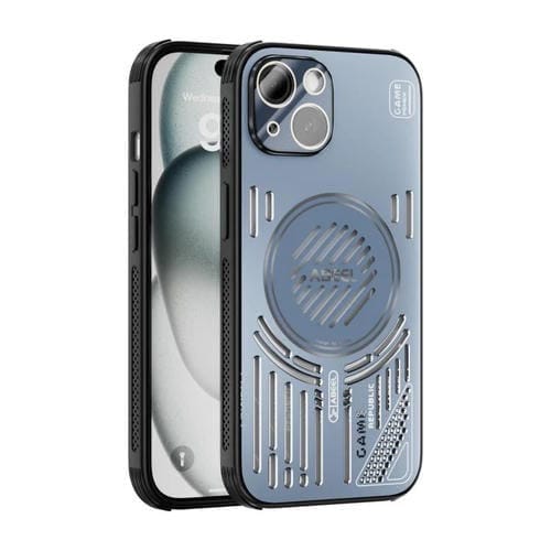 Funda para iPhone 15 ABEEL Ice Fox Series con disipador de calor Magsafe (azul)