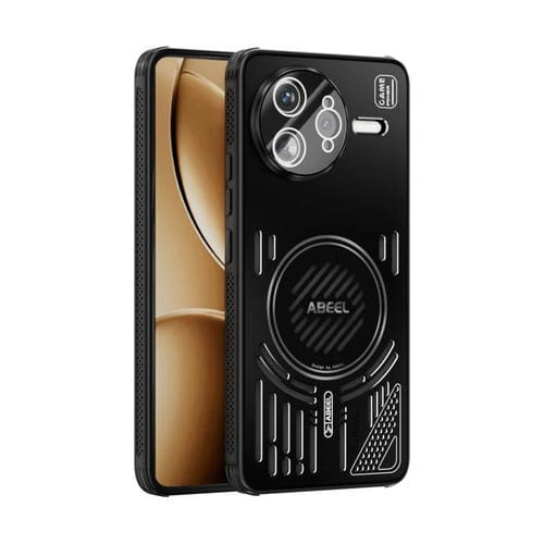 Funda para Redmi K80 Pro ABEEL Ice Fox Series con disipador de calor Magsafe (negra)