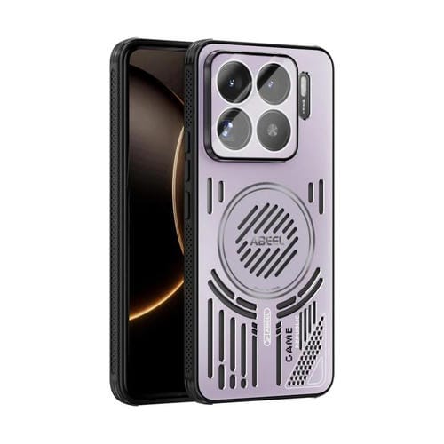 Funda para Xiaomi 15S Pro ABEEL Ice Fox Series con disipador de calor Magsafe (rosa y morado)