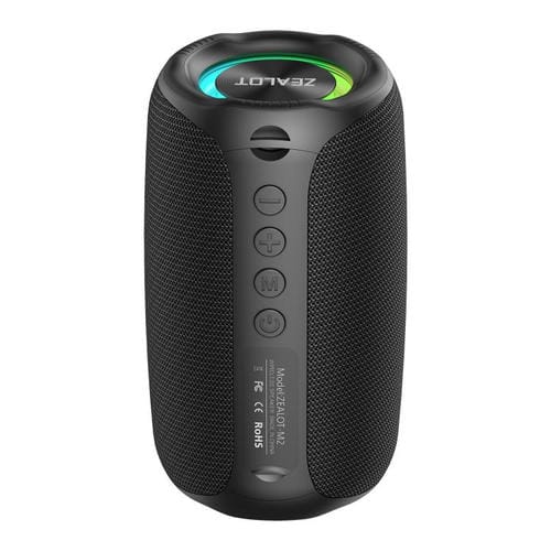 Altavoz Bluetooth portátil Zealot M2 RGB de 8 W para exteriores, sin micrófono (negro)