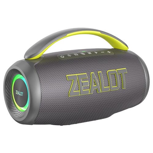 Altavoz Bluetooth portátil Zealot P12 de 60 W con RGB para exteriores (gris)