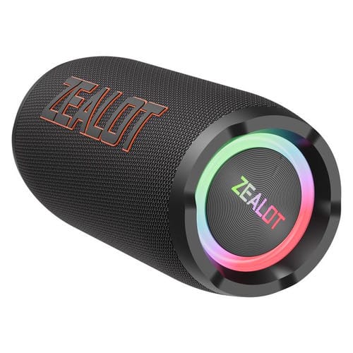 Altavoz Bluetooth portátil Zealot S76 RGB para exteriores de 50 W (sin micrófono, negro)