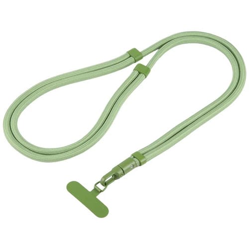 Cordón ajustable minimalista para teléfono móvil, de poliéster de 7 mm, color sólido (verde)