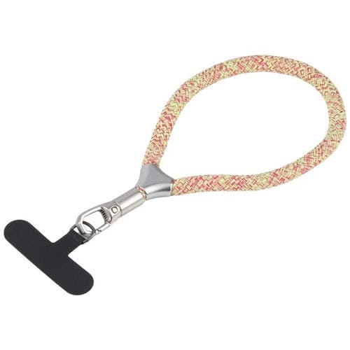 8mm Adjustable Silver Buckle Wrist Short Strap Anti-lost Mobile Phone Lanyard(Green Rose Colorful)