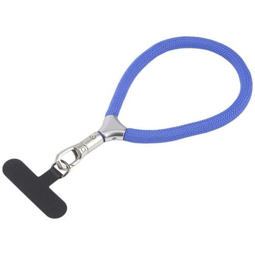 8mm Adjustable Silver Buckle Wrist Short Strap Anti-lost Mobile Phone Lanyard(Dark Blue)