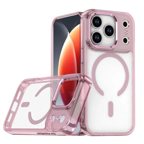 Funda magnética transparente MagSafe para iPhone 17 Pro (rosa)