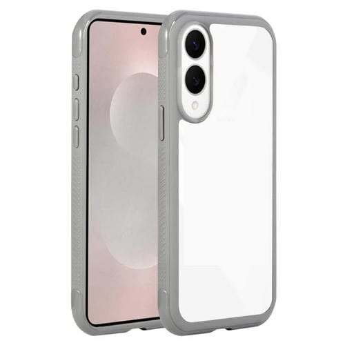 Funda de acrílico transparente de TPU para Samsung Galaxy S25 Edge 5G con borde liso (gris)