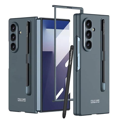 Funda ultrafina GKK para Samsung Galaxy Z Fold7 5G con ranura para bolígrafo (no incluye bolígrafo) (verde)
