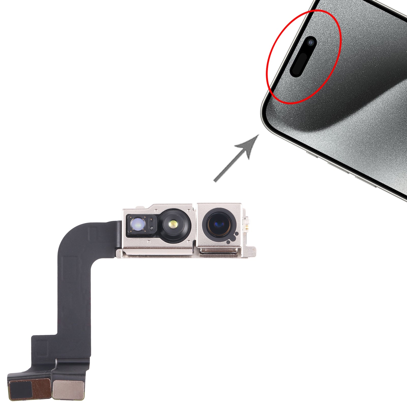 Camara Frontal Delantera Flex Apple iPhone 15 Pro Max