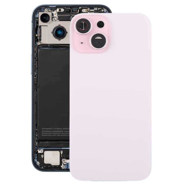 Tapa Bateria Back Cover + Lente Camara Apple iPhone 15 Plus Rosa