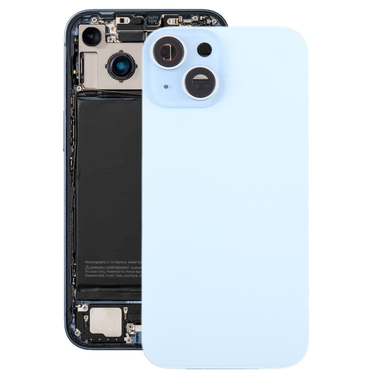 Tapa Bateria Back Cover + Lente Camara Apple iPhone 15 Plus Azul