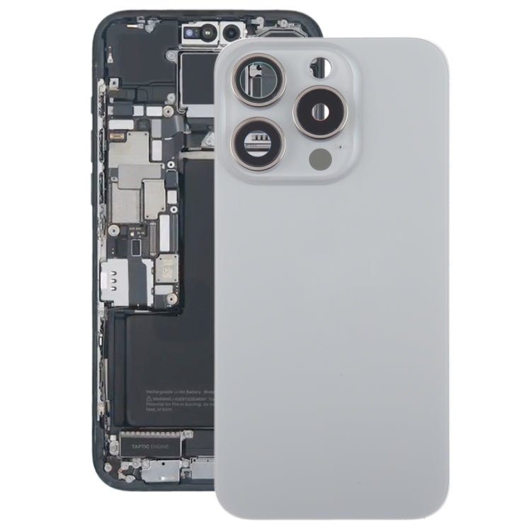 Tapa Bateria Back Cover + Lente Camara Apple iPhone 15 Pro Gris