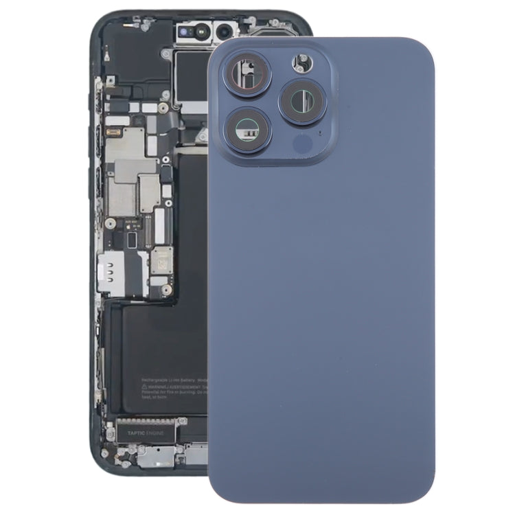 Tapa Bateria Back Cover + Lente Camara Apple iPhone 15 Pro Azul