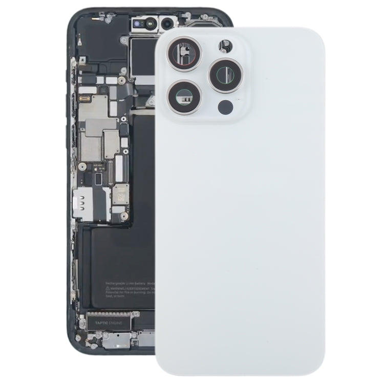 Tapa Bateria Back Cover + Lente Camara Apple iPhone 15 Pro Blanco