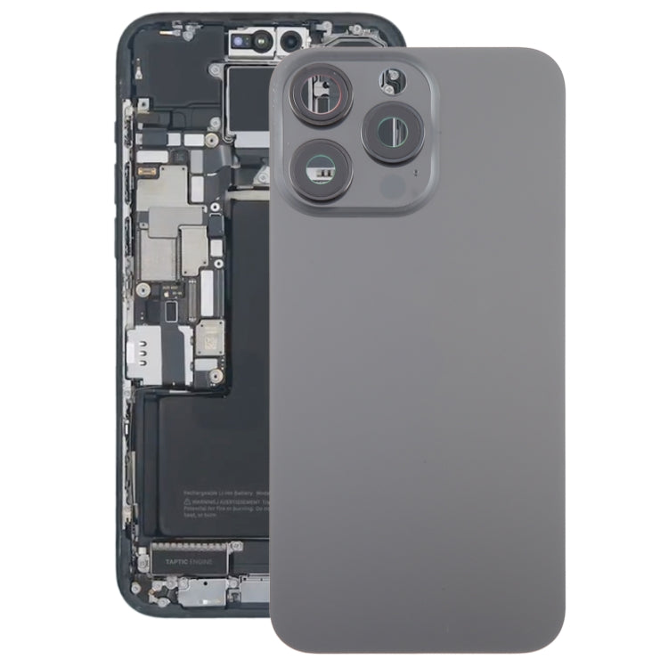 Tapa Bateria Back Cover + Lente Camara Apple iPhone 15 Pro Max Negro