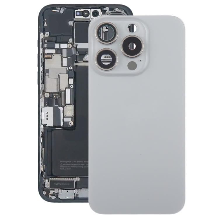 Tapa Bateria Back Cover + Lente Camara Apple iPhone 15 Pro Max Gris