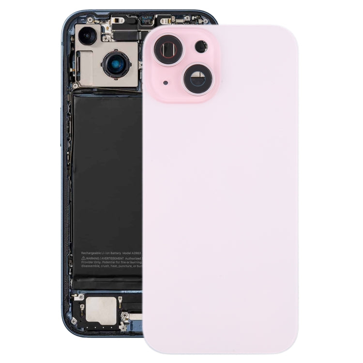 Tapa Bateria Back Cover + Lente Camara Apple iPhone 15 Rosa