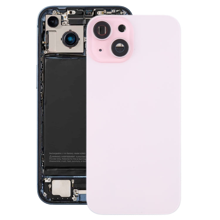 Tapa Bateria Back Cover + Lente Camara Apple iPhone 15 Plus Rosa