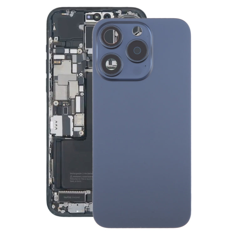 Tapa Bateria Back Cover + Lente Camara Apple iPhone 15 Pro Azul