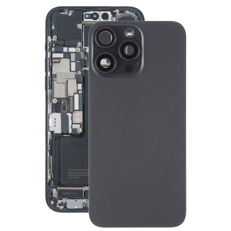 Tapa Bateria Back Cover + Lente Camara Apple iPhone 15 Pro Max Negro