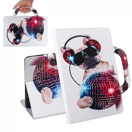 Funda de Cuero Fashion Dog para iPad Mini (2019) Mini 1/2/3/4 con Tapa Horizontal, Soporte, Ranura para Tarjeta y Billetera
